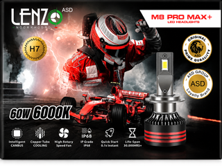 هدلایت خودرو لنزو مدل M8 PRO MAX پلاس یخی 60 وات