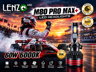 هدلایت خودرو لنزو مدل M80 PRO MAX پلاس یخی 60 وات